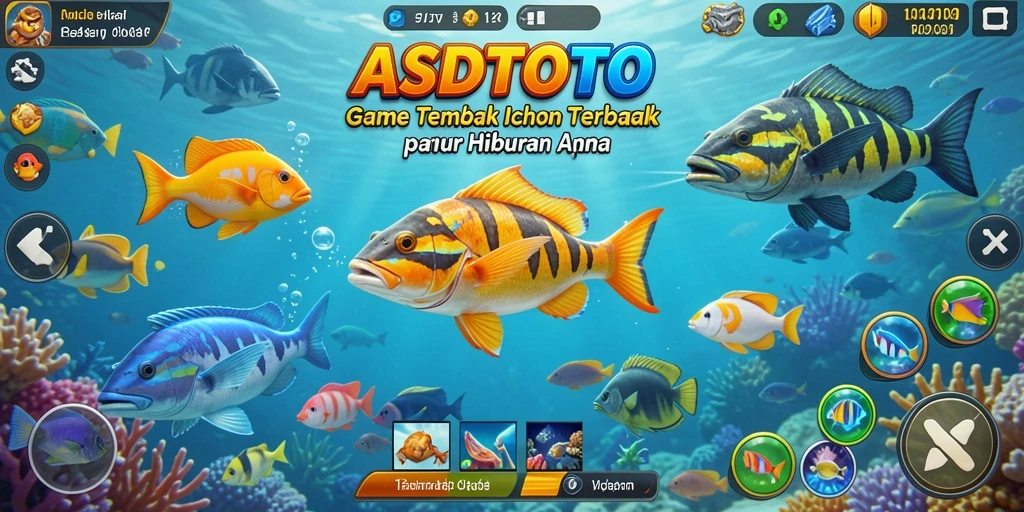 Tangkapan layar dari gameplay seru ASDTOTO menampilkan aksi menembak ikan.