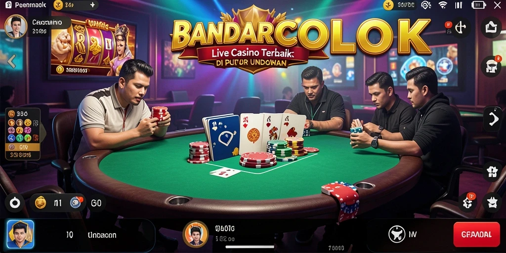 Tampilan menarik dari gameplay Live Casino BANDARCOLOK.