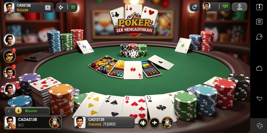 Tangkapan layar dari permainan poker yang mengasyikkan di CADAS138.