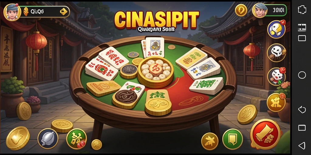 Screenshot CINASIPIT menampilkan aksi seru permainan QiuQiu.