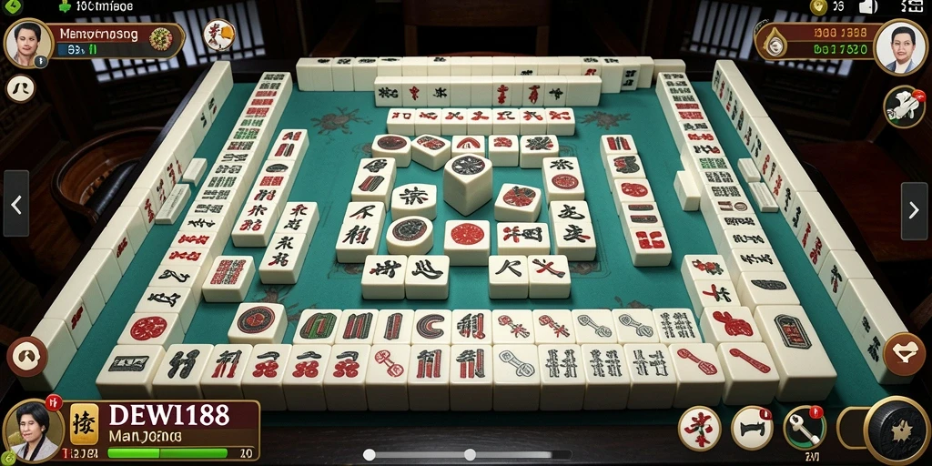 Tangkapan layar <strong>DEWI188</strong> menampilkan gameplay Mahjong yang menarik dan seru.