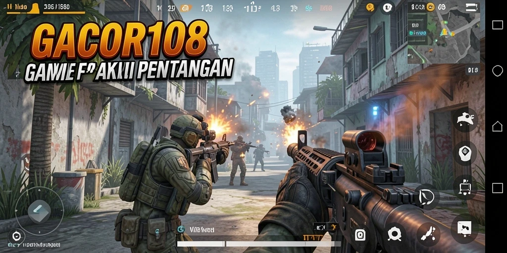 Screenshot GACOR108 menampilkan aksi tembak-menembak yang intens dan mendebarkan.