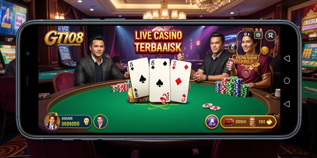 Tampilan grafis yang memukau dalam permainan Live Casino GT108.