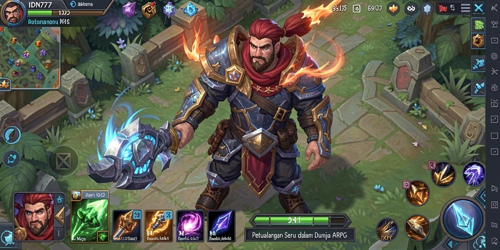 Tampilan seru gameplay ARPG dalam aksi penuh.