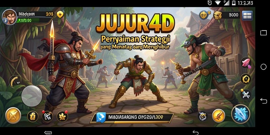 Tampilan gameplay JUJUR4D yang mendebarkan dan strategis.