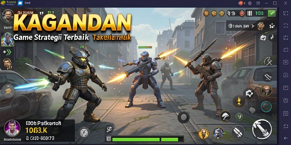 Tampilan dinamis dari gameplay strategi KAGANDAN.