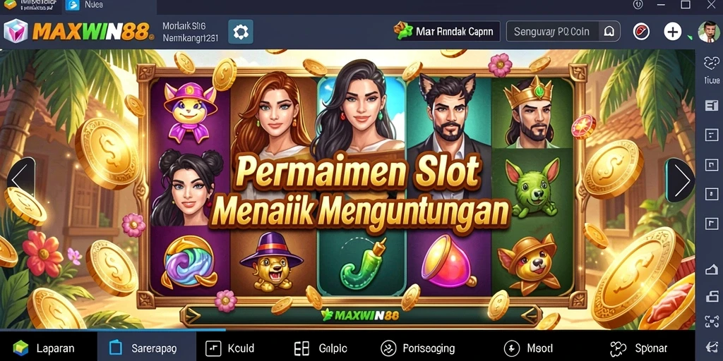 Gameplay seru MAXWIN88 yang menampilkan berbagai slot menarik.