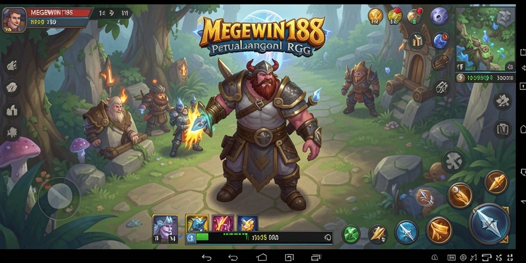 Tampilan gameplay menarik dalam MEGEWIN188 dengan karakter dan lingkungan yang kaya.