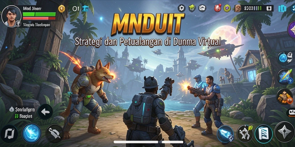 Screenshot menampilkan aksi seru gameplay SLG MNDUIT.