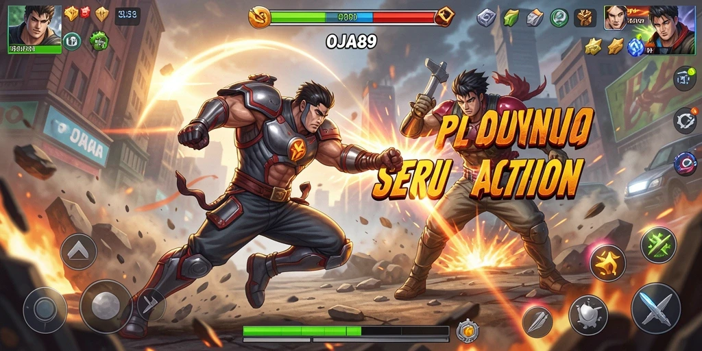 Screenshot OJA89 menampilkan aksi seru dalam pertempuran.