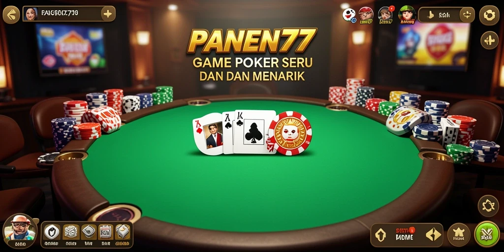 Tampilan screenshot utama PANEN77 menampilkan keseruan gameplay Poker.