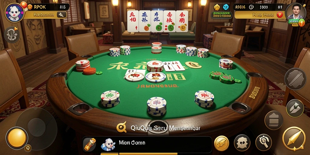 Tampilan dinamis gameplay RPOK QiuQiu yang menarik.