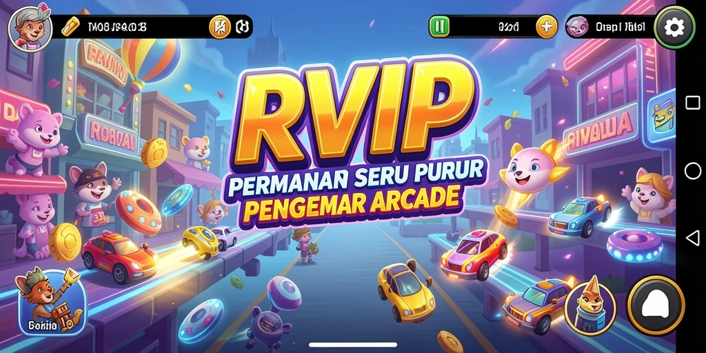 Screenshot utama RVIP menampilkan gameplay seru dan penuh aksi Arcade.