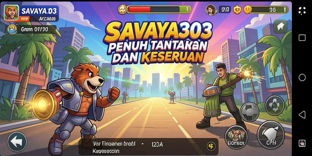 Tangkapan layar utama menunjukkan gameplay intens dari SAVAYA303.