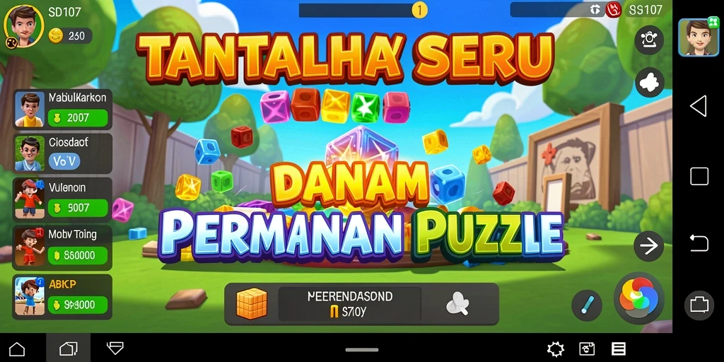 Screenshot menunjukkan gameplay penuh tantangan dalam SD107.