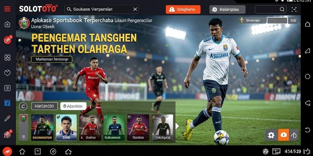 Tampilan antarmuka SOLOTOTO saat bermain taruhan olahraga.