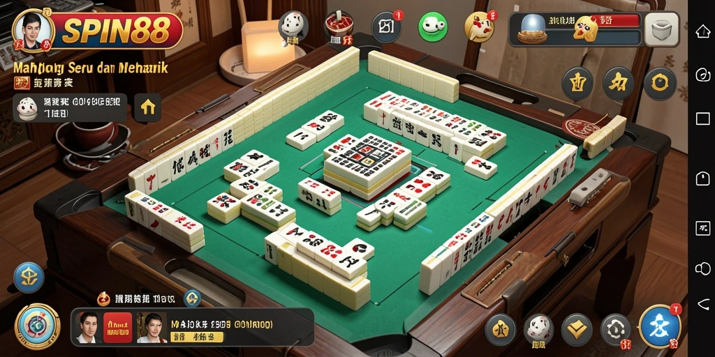 Tampilan gameplay SPIN88 yang menarik dalam permainan Mahjong.